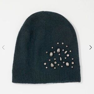 Embellished Garden Green Beanie